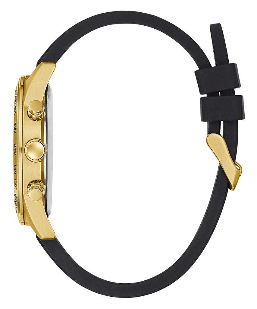 Guess Sport Multifunctional Black Dial Black Rubber Strap Watch for Men - GW0332G2 Buy Now By Guess