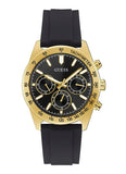 Guess Sport Multifunctional Black Dial Black Rubber Strap Watch for Men - GW0332G2 Buy Now By Guess
