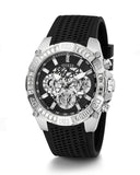 Guess Trophy Multifunction Black Dial Black Rubber Strap Watch for Men - GW0333G1 Buy Now By Guess