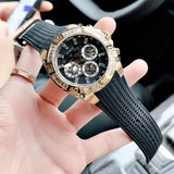 Guess Trophy Multifunction Black Dial Black Rubber Strap Watch for Men - GW0333G2 Buy Now By Guess