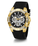 Guess Trophy Multifunction Black Dial Black Rubber Strap Watch for Men - GW0333G2 Buy Now By Guess