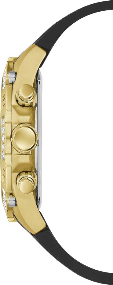 Guess Trophy Multifunction Black Dial Black Rubber Strap Watch for Men - GW0333G2 Buy Now By Guess