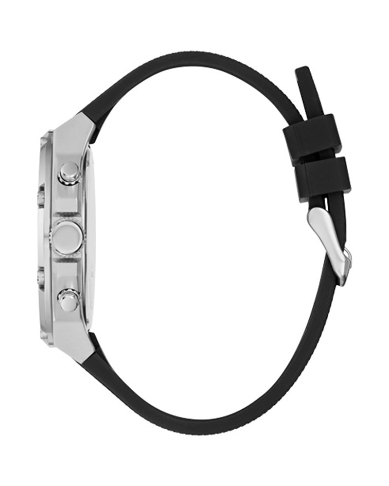 Guess Third Grear Multi Function Black Dial Black Rubber Strap Watch for Men- GW0334G1 Buy Now By Guess