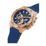 Guess Third Gear Analog Blue Dial Blue Rubber Strap Watch for Men - GW0334G3 Buy Now By Guess