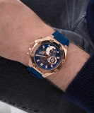 Guess Third Gear Analog Blue Dial Blue Rubber Strap Watch for Men - GW0334G3 Buy Now By Guess