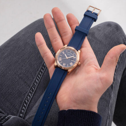 Guess Connoisseur Blue Dial Blue Silicone Strap Watch For Men - GW0335G2 Buy Now By Guess