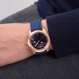 Guess Connoisseur Blue Dial Blue Silicone Strap Watch For Men - GW0335G2 Buy Now By Guess