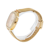 Guess Tapestry Diamonds Gold Dial Gold Mesh Bracelet Watch for Women - GW0354L2 Buy Now By Guess