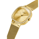 Guess Tapestry Diamonds Gold Dial Gold Mesh Bracelet Watch for Women - GW0354L2 Buy Now By Guess