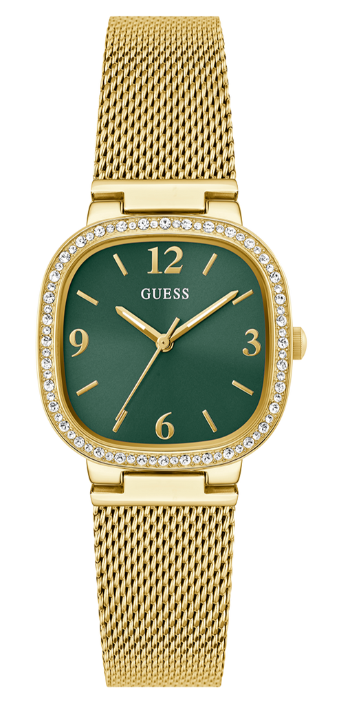 Guess Quartz Green Dial Gold Mesh Strap Watch For Women - GW0354L5 Buy Now By Guess