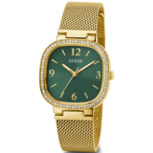 Guess Quartz Green Dial Gold Mesh Strap Watch For Women - GW0354L5 Buy Now By Guess