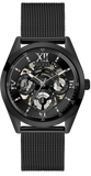 Guess Analog Multifunction Black Dial Black Mesh Bracelet Watch for Men - GW0368G3 Buy Now By Guess