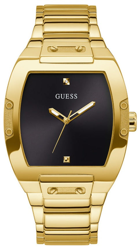 Guess Phoenix Black Dial Gold Steel Strap Watch for Men - GW0387G2 Buy Now By Guess