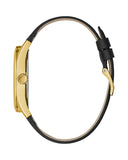 Guess Tailor Gold Dial Black Leather Strap Watch for Men - GW0389G2 Buy Now By Guess