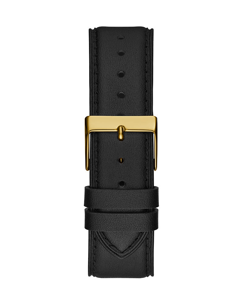Guess Tailor Gold Dial Black Leather Strap Watch for Men - GW0389G2 Buy Now By Guess