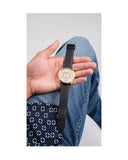 Guess Tailor Gold Dial Black Leather Strap Watch for Men - GW0389G2 Buy Now By Guess