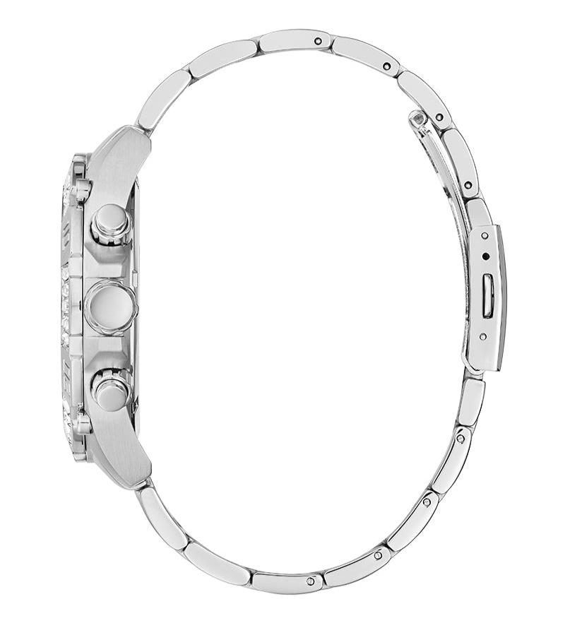 Guess Trophy Chronograph Diamonds Black Dial Silver Steel Strap Watch for Men - GW0390G1 Buy Now By Guess