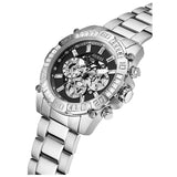 Guess Trophy Chronograph Diamonds Black Dial Silver Steel Strap Watch for Men - GW0390G1 Buy Now By Guess