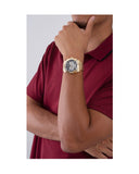 Guess Trophy Diamonds Black Dial Gold Steel Strap Watch for Men - GW0390G2 Buy Now By Guess