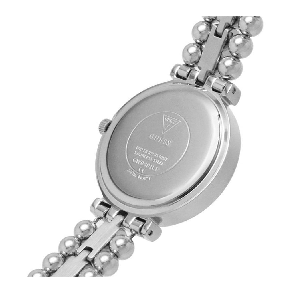 Guess Gala Diamonds Silver Dial Silver Steel Strap Watch for Women - GW0401L1 Buy Now By Guess
