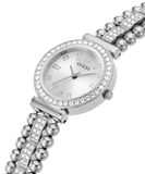 Guess Gala Diamonds Silver Dial Silver Steel Strap Watch for Women - GW0401L1 Buy Now By Guess