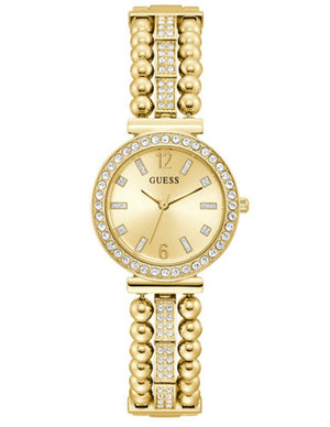 Guess Gala Diamonds Gold Dial Gold Steel Strap Watch for Women - GW0401L2 Buy Now By Guess