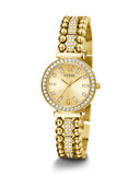 Guess Gala Diamonds Gold Dial Gold Steel Strap Watch for Women - GW0401L2 Buy Now By Guess