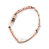 Guess Gala Diamonds Silver Dial Gold Steel Strap Watch for Women - GW0401L3 Buy Now By Guess