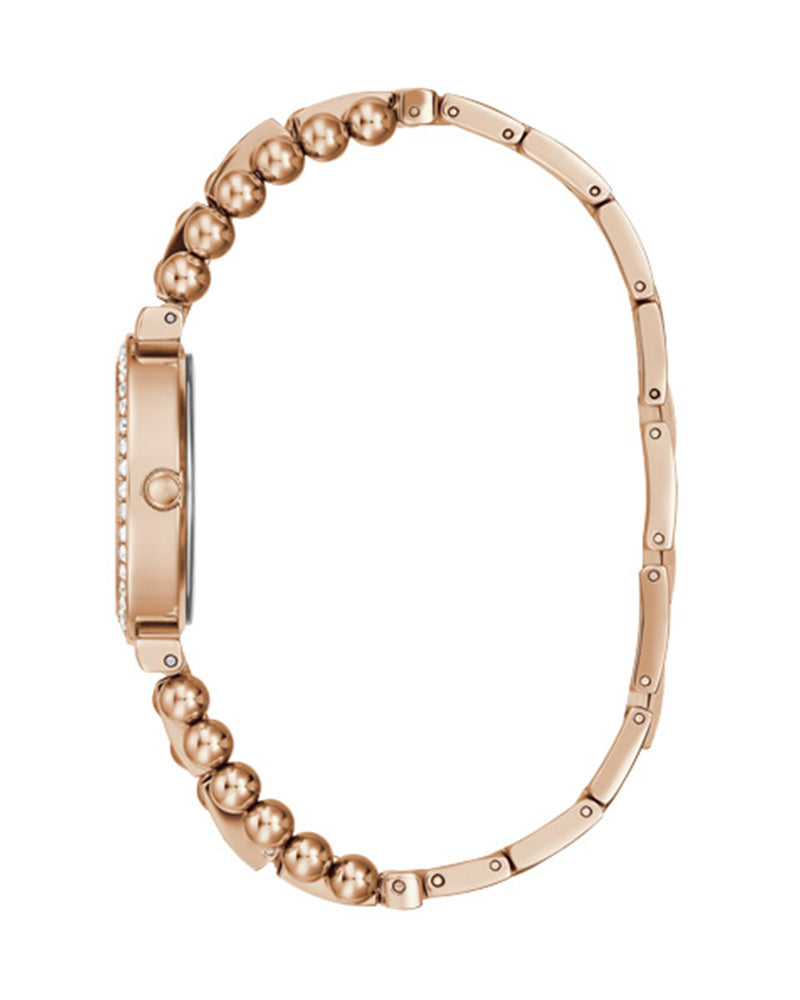 Guess Gala Diamonds Silver Dial Gold Steel Strap Watch for Women - GW0401L3 Buy Now By Guess