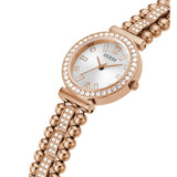 Guess Gala Diamonds Silver Dial Gold Steel Strap Watch for Women - GW0401L3 Buy Now By Guess