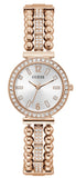 Guess Gala Diamonds Silver Dial Gold Steel Strap Watch for Women - GW0401L3 Buy Now By Guess