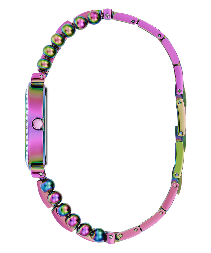 Guess Intricate Iridescent Crystals Purple Dial Purple Steel Strap Watch for Women - GW0401L4 Buy Now By Guess
