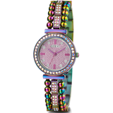 Guess Intricate Iridescent Crystals Purple Dial Purple Steel Strap Watch for Women - GW0401L4 Buy Now By Guess