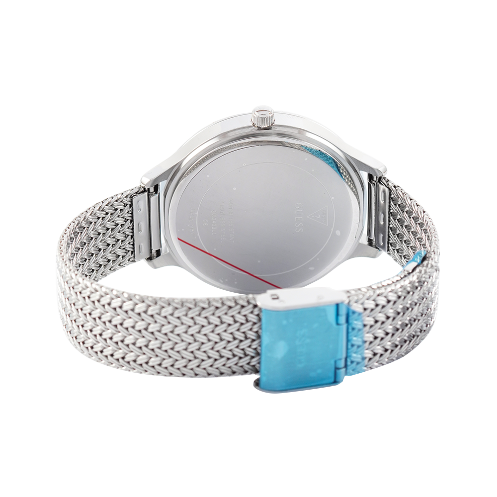 Guess Soiree Diamonds Silver Dial Silver Mesh Bracelet Watch for Women - GW0402L1 Buy Now By Guess