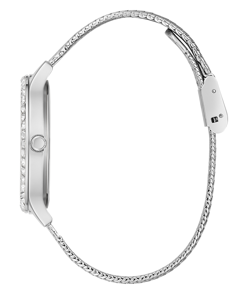 Guess Soiree Diamonds Silver Dial Silver Mesh Bracelet Watch for Women - GW0402L1 Buy Now By Guess
