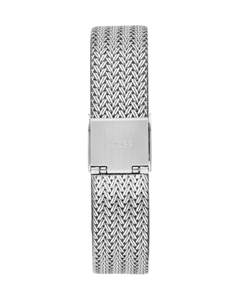 Guess Soiree Diamonds Silver Dial Silver Mesh Bracelet Watch for Women - GW0402L1 Buy Now By Guess