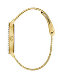 Guess Soiree Diamonds Gold Dial Gold Mesh Bracelet Watch for Women - GW0402L2 Buy Now By Guess