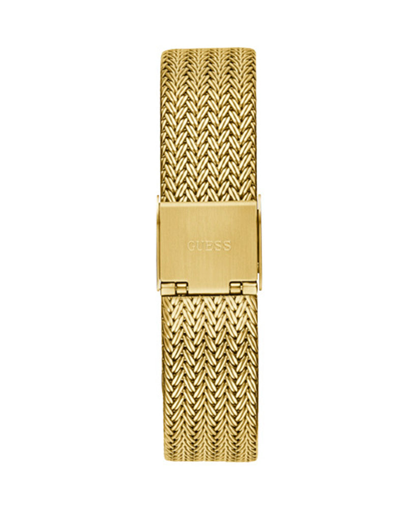Guess Soiree Diamonds Gold Dial Gold Mesh Bracelet Watch for Women - GW0402L2 Buy Now By Guess