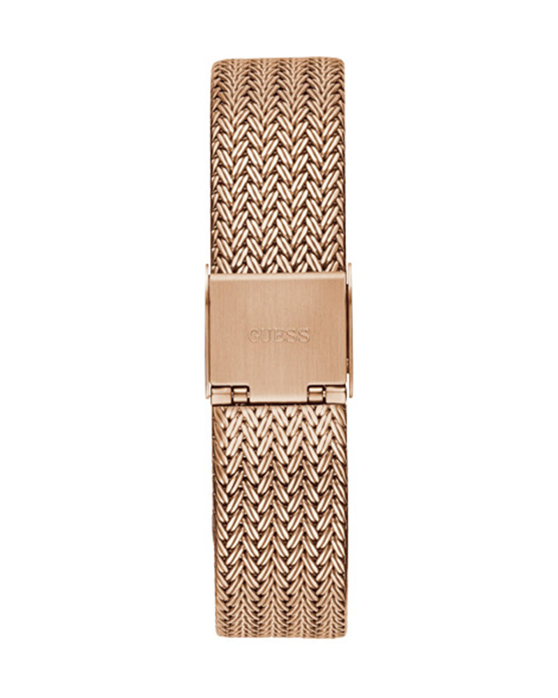 Guess Soiree Diamonds Rose Gold Dial Rose Gold Mesh Bracelet Watch for Women - GW0402L3 Buy Now By Guess