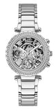 Guess Solstice Diamonds Silver Dial Silver Steel Strap Watch for Women - GW0403L1 Buy Now By Guess