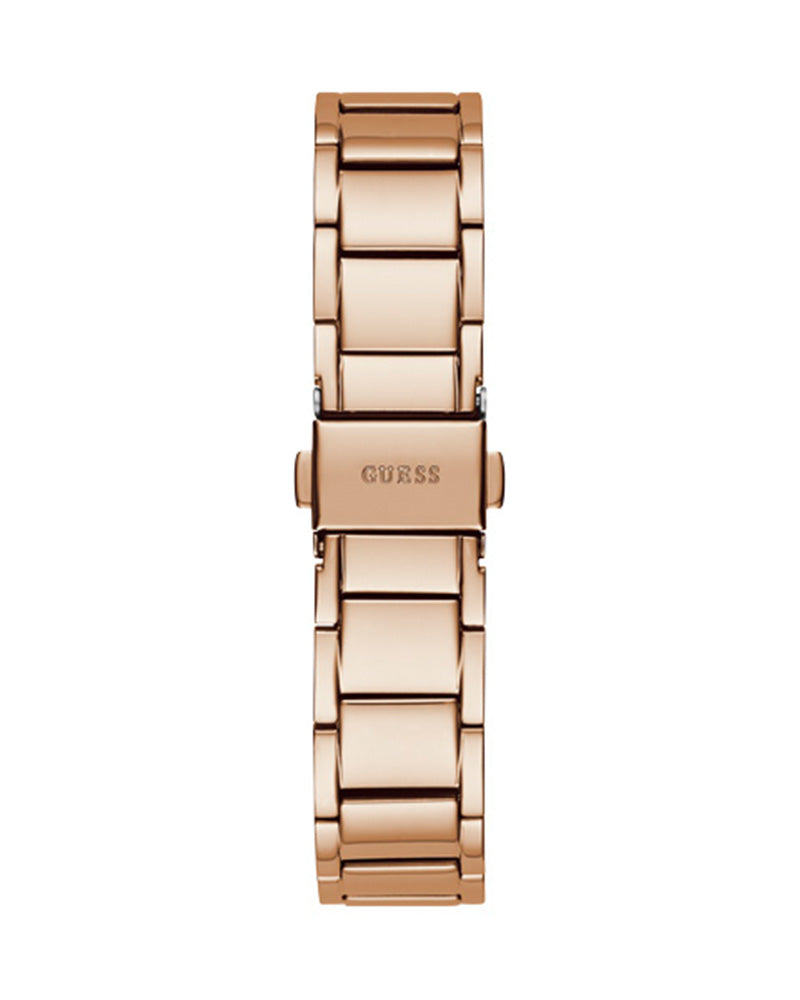 Guess Solstice Diamonds Rose Gold Dial Rose Gold Steel Strap Watch for Women - GW0403L3 Buy Now By Guess