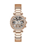 Guess Solstice Diamonds Rose Gold Dial Rose Gold Steel Strap Watch for Women - GW0403L3 Buy Now By Guess