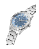 Guess Glitter Burst Diamonds Blue Dial Silver Steel Strap Watch for Women - GW0405L1 Buy Now By Guess