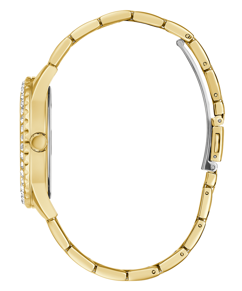 Guess Night Life Diamonds Black Dial Gold Steel Strap Watch for Women - GW0405L2 Buy Now By Guess