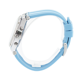 Guess Heiress Diamonds Blue Dial Blue Rubber Strap Watch for Women - GW0407L1 Buy Now By Guess