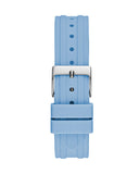 Guess Heiress Diamonds Blue Dial Blue Rubber Strap Watch for Women - GW0407L1 Buy Now By Guess
