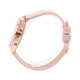 Guess Heiress Diamonds Rose Gold Dial Pink Rubber Strap Watch for Women - GW0407L3 Buy Now By Guess