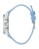 Guess Athena Active Life Clear White Dial Blue Rubber Strap Watch for Women - GW0409L1 Buy Now By Guess