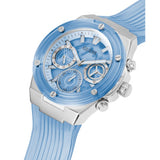 Guess Athena Active Life Clear White Dial Blue Rubber Strap Watch for Women - GW0409L1 Buy Now By Guess