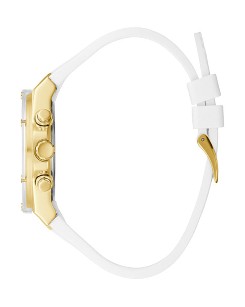 Guess Athena White Dial White Rubber Strap Watch for Women - GW0409L2 Buy Now By Guess